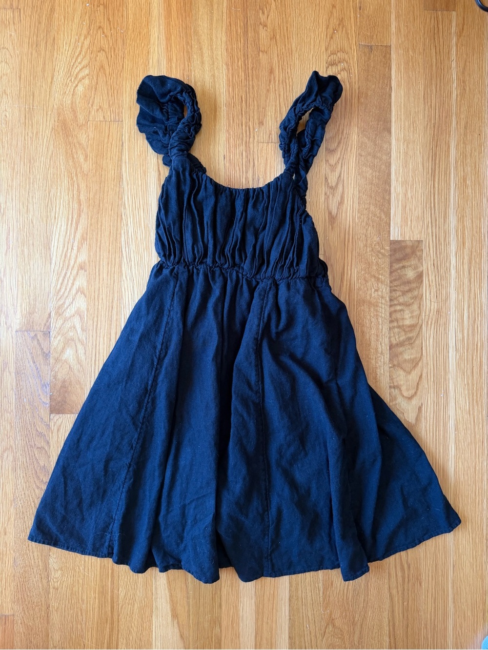 Abercrombie & Fitch Black Smocked Midi Dress - Size Medium